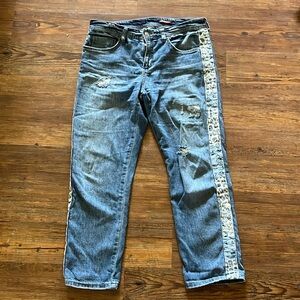 Anthropologie Pilcro and the Letterpress Animal Print Slim Boyfriend Jeans- 28 p